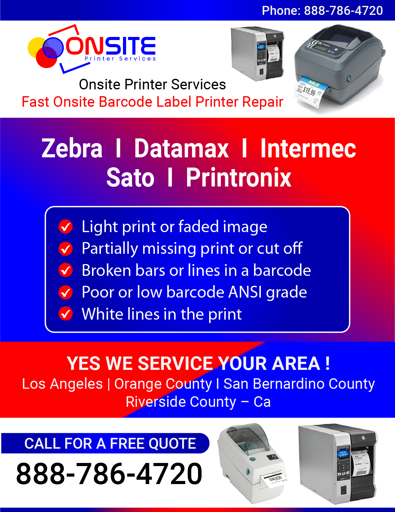 Allieret dæk Skuespiller Barcode Printer Repair | HP Printers Repair | Onsite Printer Services