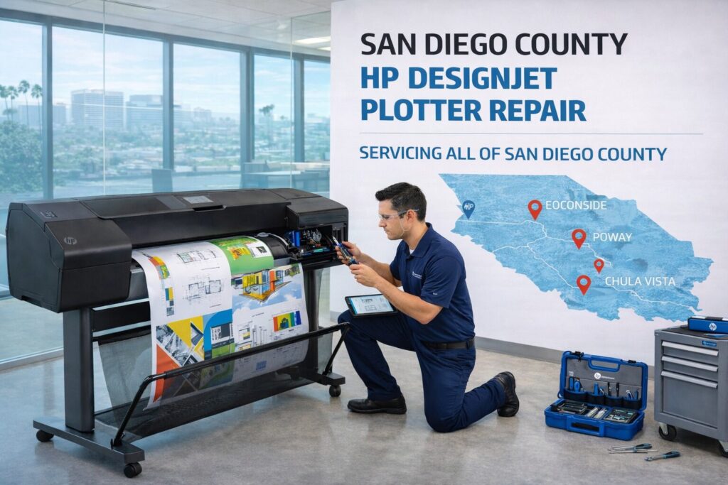 HP DesignJet Plotter Repair San Diego County,Ca